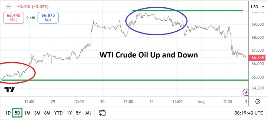【XM Group】--WTI Crude Oil Weekly Forecast: Up and Down and Speculative Sentiment Shifts(图1)